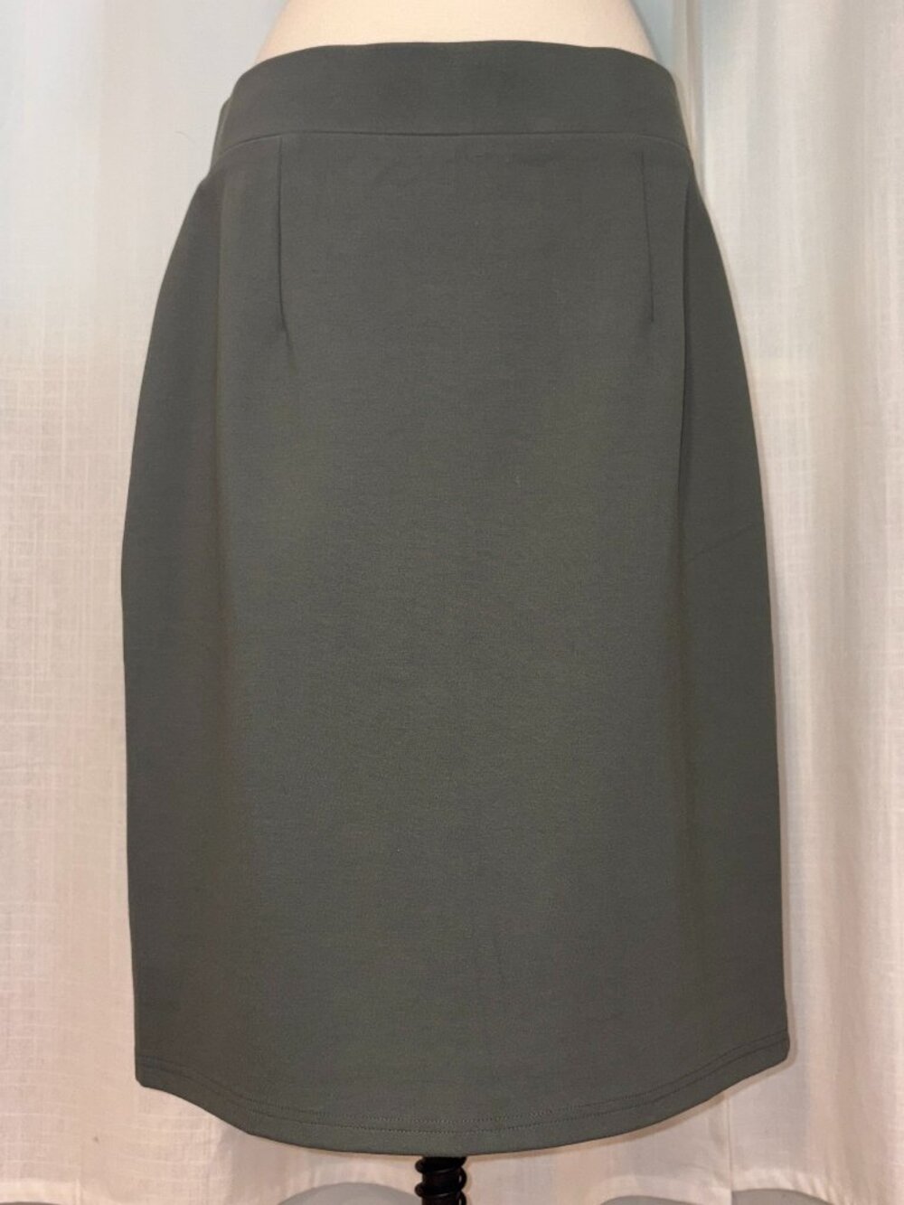 Sage Green Stretchy Pencil Skirt Curvy